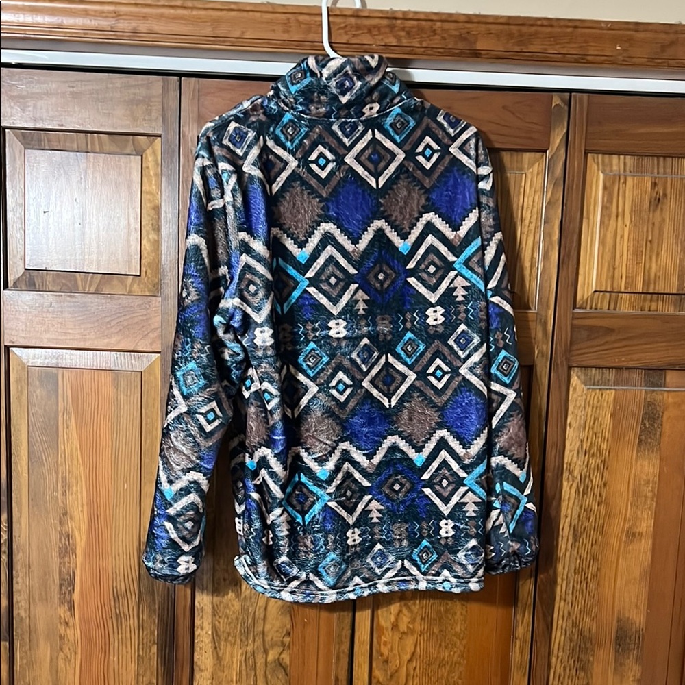 Geometric Pattern Fleece Jacket - Picture 2 of 2